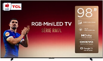 TV RGB-Mini LED TCL 98RM7L 2026 - 98 pouces (249 cm)