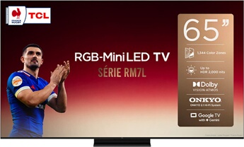 TV RGB-Mini LED TCL 65RM7L 2026 - 65 pouces (165 cm)