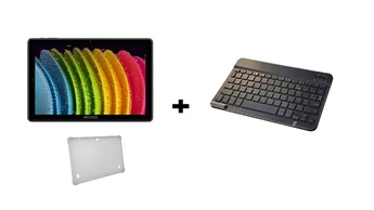 Archos BUNDLE T101 HD2 4G 4+64Go Cover + Clavier Bluetooth Gris / Noir - vue 1