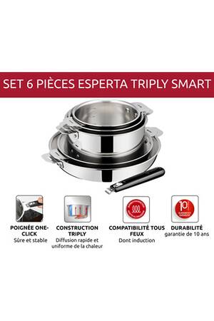 Batterie de cuisine Esperta triply 2 pcs + poignee Lagostina pas cher