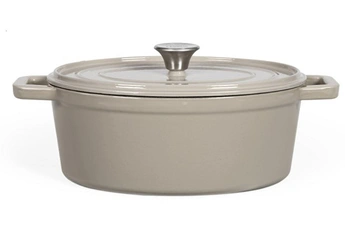 Cocotte ovale en fonte gris