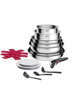 Tefal - Ingenio Cook Eat set Inox 15p Casseroles, poeles et ustensiles L881SF04