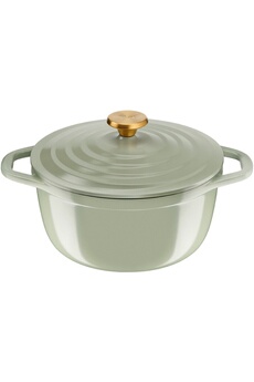 Tefal - Tefal Cocotte ronde 24 cm AIR SOFT LIGHT Green Lichen en fonte d''aluminium induction E2664625
