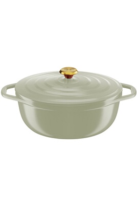 Tefal Tefal Cocotte AIR SOFT LIGHT Green Lichen ovale 30x23cm en fonte d''aluminium induction E2668925
