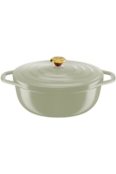 Tefal - Tefal Cocotte AIR SOFT LIGHT Green Lichen ovale 30x23cm en fonte d''aluminium induction E2668925