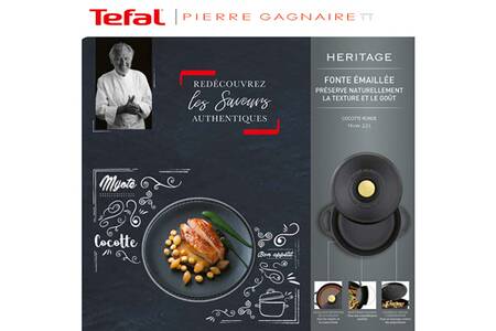 Tefal Pierre Gagnaire Heritage Bräter – Aus Stahlguss, 19 Cm, 2,2 L, Für Induktion & Backofen, Perfekt Zum Schmoren!