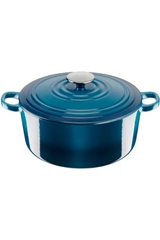 Cocotte ronde fonte d''acier 24cm Elegance Bleu des Alpes E2744604