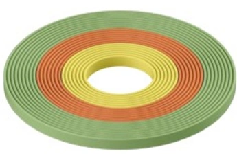 Guzzini - LOT DESSOUS DE PLAT EMBOITABLES - VERT ORANGE JAUNE