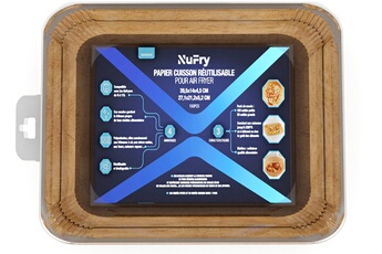 Nufry - MOULES PAPIER CUISSON AIR FRYER -150 PCS MODELE PAPERPACK