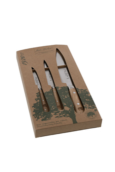 Couteau Jean Dubost Set de 3 couteaux de cuisine (office, multi-usages et cuisine 15 cm) en acier in
