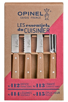 OPINEL Couteau Opinel Coffret 4 pièces 'Les essentiels du cuisinier'