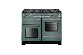 Largeur 110 cm - Table de cuisson gaz + Teppan Yak / 6 foyers dont 1 allant jusqu'à 4000 W / Nettoyage par catalyse (2 fours) et manuel (gril) / Fours à chaleur tournante de 79 litres