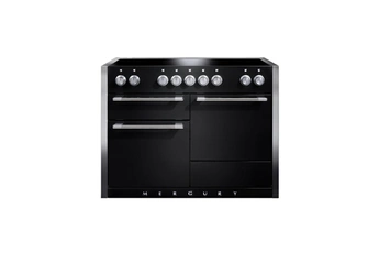 Largeur 120 cm - Table induction / 5 bruleurs dont un puissant de 3700 W / 2 grands fours électriques à chaleur tournante 79 L - Multifonction bas gauche - Chaleur tournante à droite / Four gril Deluxe séparé 21 L - Boutons de commande premium de style Hi-Fi