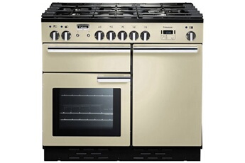 Cuisinière 100 cm de large / Deux fours programmables / 5 brûleurs gaz / Four multifonction - Nettoyage catalyse