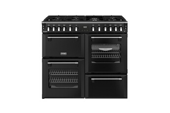 Largeur 100 cm - Table gaz - Classe A / 7 Foyers gaz dont 1 allant jusqu'à 4000 W / Four haut gauche 33 L - Bas gauche 64 L -Haut droit 60 L - Bas droit 42 L / Nettoyage manuel - Fonction Air Fry - Programmation électronique