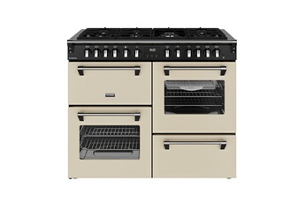 Largeur 110 cm - Table de cuisson gaz / 7 foyers gaz dont 1 Wok de 4000 W / 4 fours : Multifonction - Chaleur tournante pulsée - Gril / Convection naturelle / Mijotage / Kit Steam & infuse - Nettoyage manuel