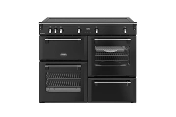 Largeur 110 cm - Table de cuisson induction / 5 foyers dont 3 avec boosters / Capacité des 4 fours (33 L, 64 L, 60 L, 42 L) - Nettoyage manuel / Four multifonction - Chaleur pulsée - Convection naturelle