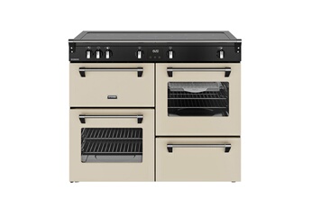 Largeur 110 cm - Table de cuisson induction / 5 foyers dont 3 avec boosters / Capacité des 4 fours (33 L, 64 L, 60 L, 42 L) - Nettoyage manuel / Four multifonction - Chaleur pulsée - Convection naturelle