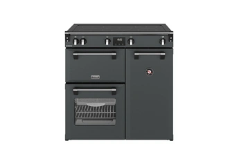 Largeur 90 cm - Table de cuisson induction / 5 foyers jusqu'à 3700 W avec booster / Capacité des 3 fours (33 L, 60 L, 81 L) - Nettoyage manuel / Four multifonction - Chaleur pulsée