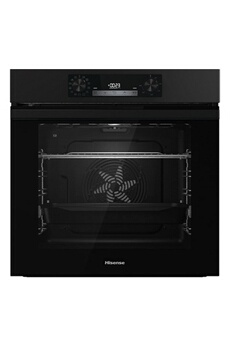 Encastrable - Four multifonction - Chaleur tournante / Grande capacité 77L - Programmateur électronique - 12 modes de cuisson / Nettoyage Pyrolyse - Porte froide (3 verres) - Rails télescopiques / Préchauffage rapide - Fonction pizza - Fonction Airfry