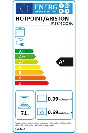 Four Hotpoint FA2 844 H IX HA – 71 L – A+ – Noir Acier – Neuf