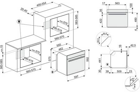 Духовой шкаф smeg sop6101s2n