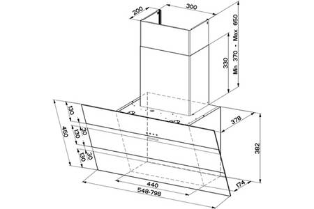 Hotte Décorative FABER VRT90 NOIR - Hotte BUT