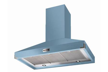 Hotte décorative murale Falcon BLEU DE CHINE NICKEL BROSSÉ EVAC CM FHDSE1092CA/N