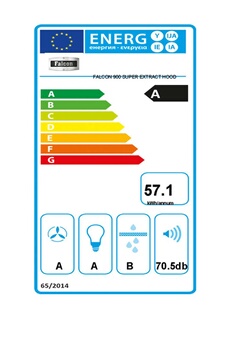 Hotte décorative murale 90 cm / Débit d'air de 1000 m3/h / Eclairage halogène