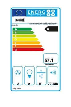 Hotte décorative murale 120 cm / Débit de 1000 m3/heure