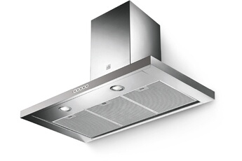 Hotte décorative murale de 60 cm Débit d'air de 580 m3/h (maxi) et 700 m3/h (intensive) Puissance sonore de 66 dB Arrêt temporisé - Indication de saturation filtres - Eclairage LED