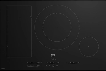 4 Foyers induction dont 1 zone modulaire - Largeur 78 cm / Commandes sliders avec accès direct / 4 minuteurs individuels - 9 niveaux de puissance / Pack 7 sécurités - Connectivité Hob2Hood