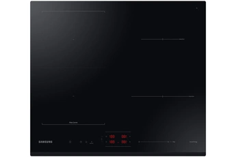 Table à induction 60 cm / 3 foyers induction dont 1 grand de 28 cm - Booster de 3800 W / 15 niveaux de puissance - Commandes sensitives avec slider / Pack SÉCURITÉ - Connectivité