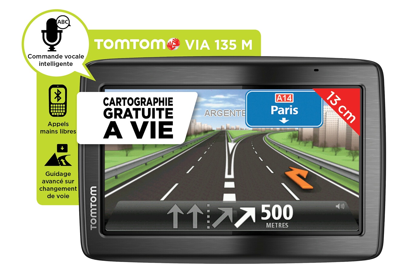 GPS Tomtom VIA 135 M CARTE à VIE - VIA135M (3655806) | Darty
