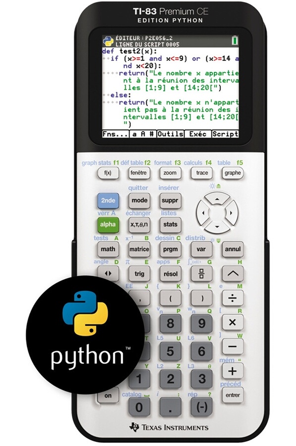Calculatrice graphique Texas Instruments TI-83 PREMIUM PYTHON | Darty