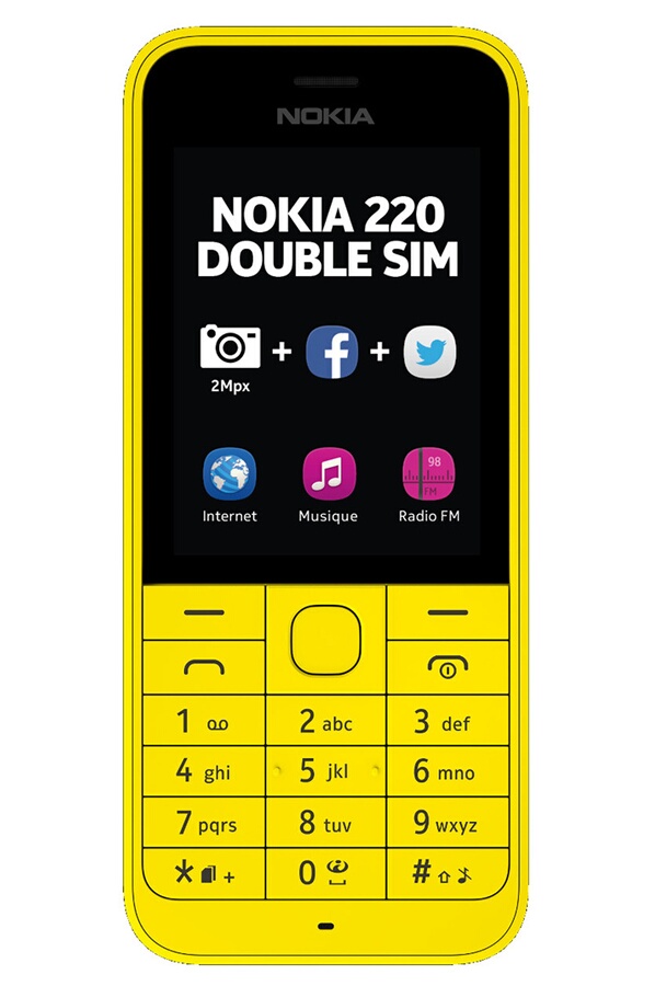 Smartphone Nokia 220 dual sim jaune - A00017555 (4078721) | Darty