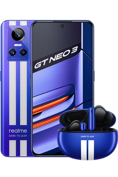 Smartphone Realme Pack GT NEO 3 150W - 256Go Bleu 5G + BUDS AIR 3