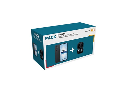 Pack Galaxy A54 128Go Graphite 5G + Buds Live Noir