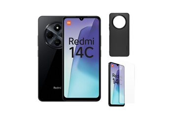 PACK Redmi 14C 256G Noir + Coque + Protection en verre trempé