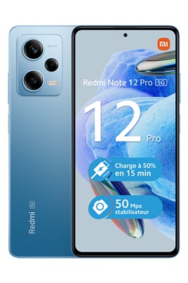 Smartphone Xiaomi Redmi Note 12 Pro 128Go Bleu 5G - REDMINOT12PRO5G6128B