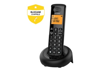 Téléphone sans fil Alcatel Solo E260 Noir avec Fonction Blocage des Appels Publicitaires