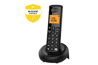 Téléphone sans fil Alcatel Solo E260 Noir avec Repondeur et Fonction Blocage des Appels Publicitaire