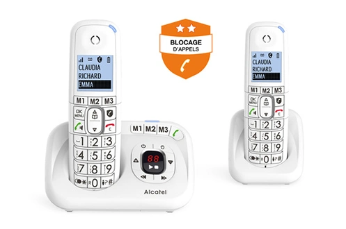 Téléphone sans fil Alcatel DECT ALCATEL XL785 Duo avec Répondeur, Grand  Ecran et grandes touches - XL785 VOICE DUO BLA