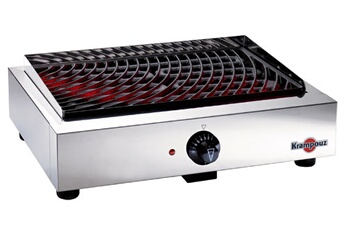 GECIB3AO Grill Authentic 2000W Châssis Inox Grille Amovible Thermostat reglable Usage Interieur et E