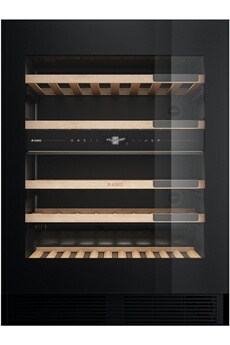 Encastrable - Capacité 38 bouteilles - Dimensions (HxLxP ) : 81.5x59.5x57 cm / 4 Clayettes en bois avec étiquettes ardoises / Contrôle électronique - ConnectLife / Système anti-vibration - Filtre à charbons actifs