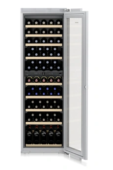 Cave 2 zones : chaque zone a son propre réglage de température pour s'adapter aux différents vins / Les clayettes télescopiques permettent de ranger facilement tous types de bouteilles. / Son filtre à charbon renouvelle l'air de la cave à vin, sans risque de nuire au développement du vin / Personnalisable avec un cadre en bois à faire sur mesure ou un cadre en inox (en option)