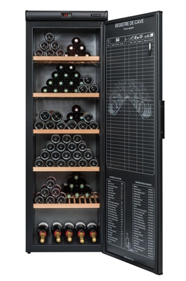 Cave de vieillissement 264 bouteilles,  5 clayettes bois exotique, porte pl