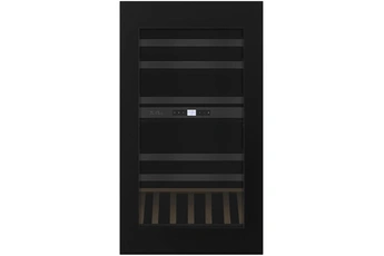 Cadre de la porte vitrée noire / Porte triple vitrage, traité anti-UV / porte Push-open (sans poignée)