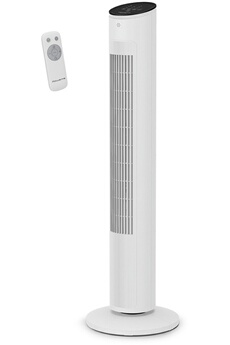 Ventilateur colonne - Puissance 40 W / 3 vitesses et 2 modes automatiques / Niveau sonore 48 dB - Minuteur - Arrêt automatique / Inclus : télécommande