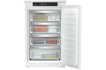 Hauteur de niche 88 cm - Volume 101 L - Classe D / Congélateur à froid statique (dégivrage simplifié) / 4 tiroirs - Système Vario Space - SuperFrost / Fixation de l'habillage sur glissières - Energy Saver